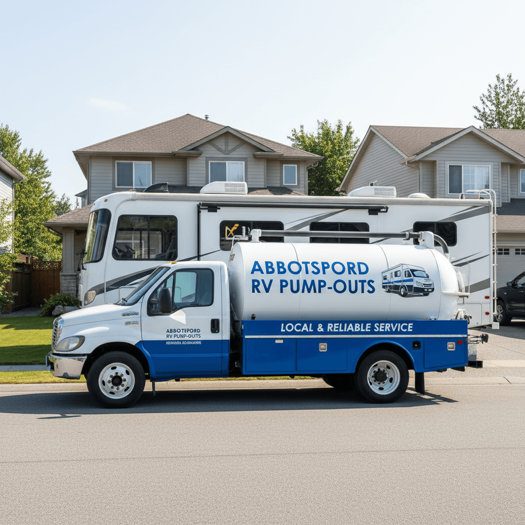 Onsite RV Pump Out Service truck in Abbotsford